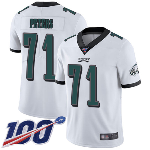 Men Philadelphia Eagles #71 Jason Peters White Vapor Untouchable NFL Jersey Limited Player Season